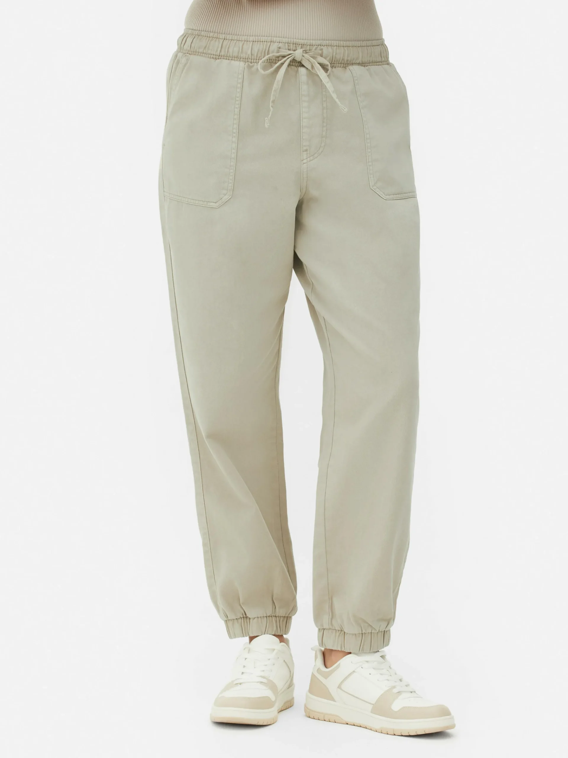Denim Drawstring Joggers