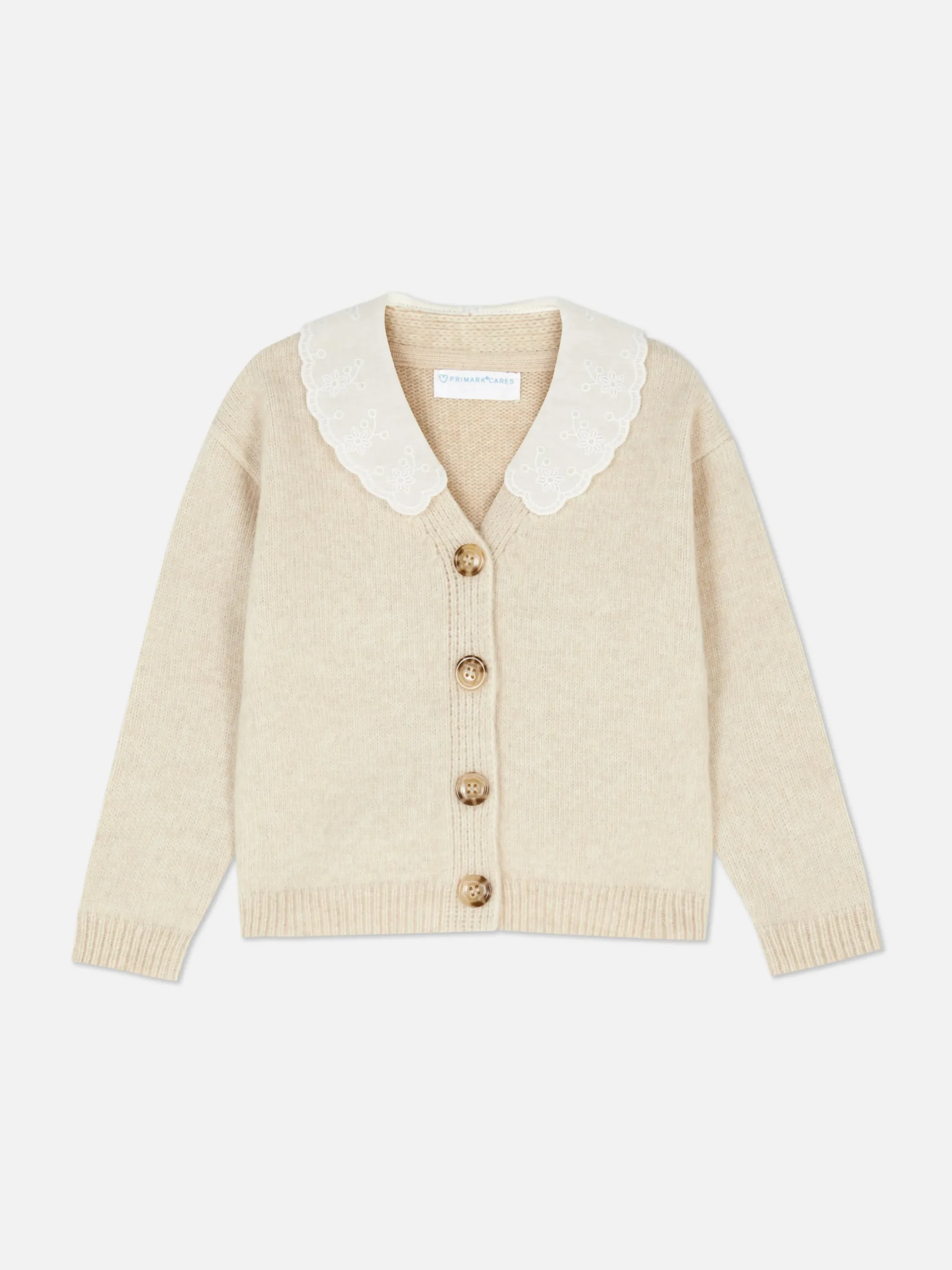 Embroidered Collar Cardigan