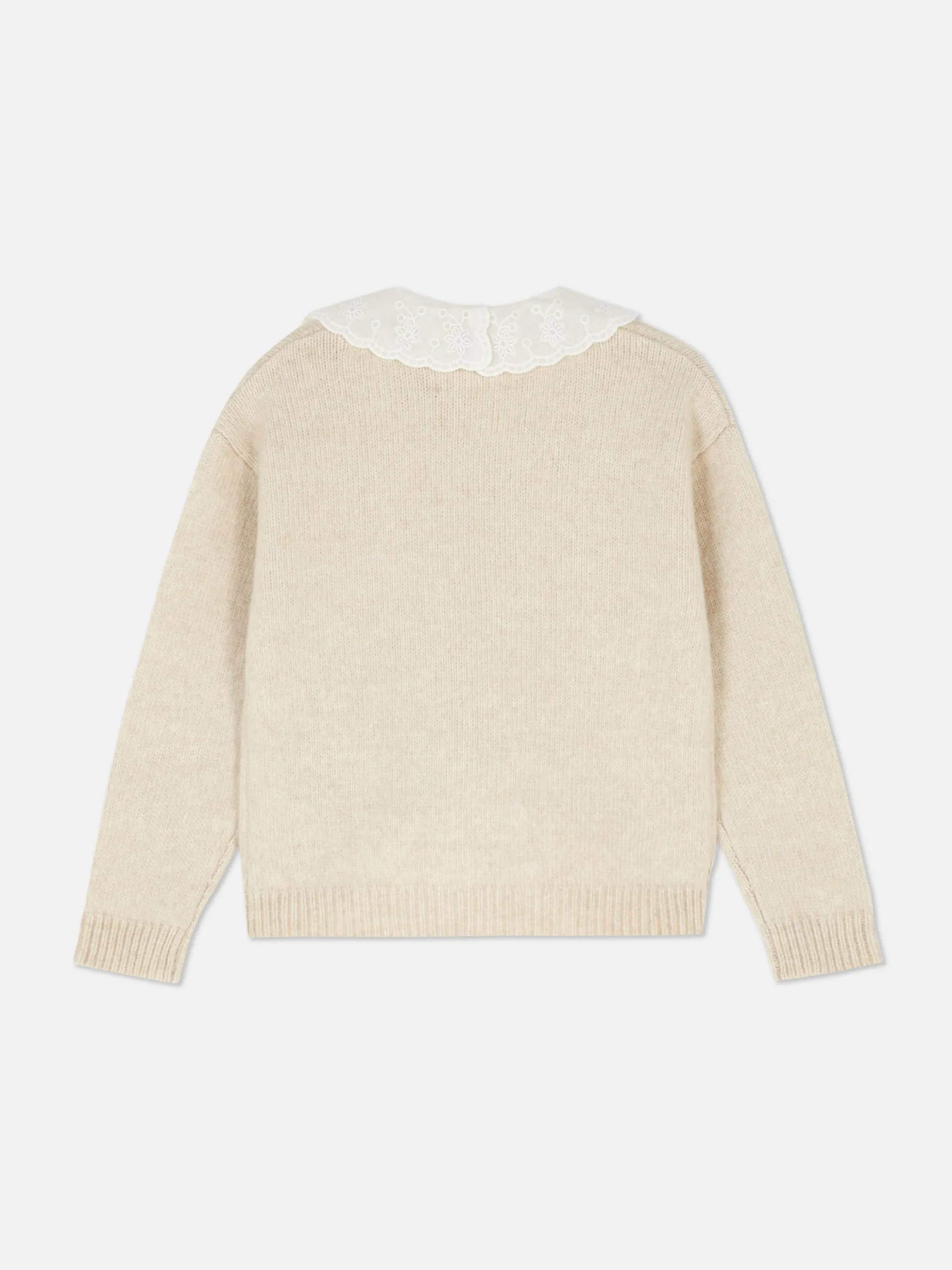 Embroidered Collar Cardigan