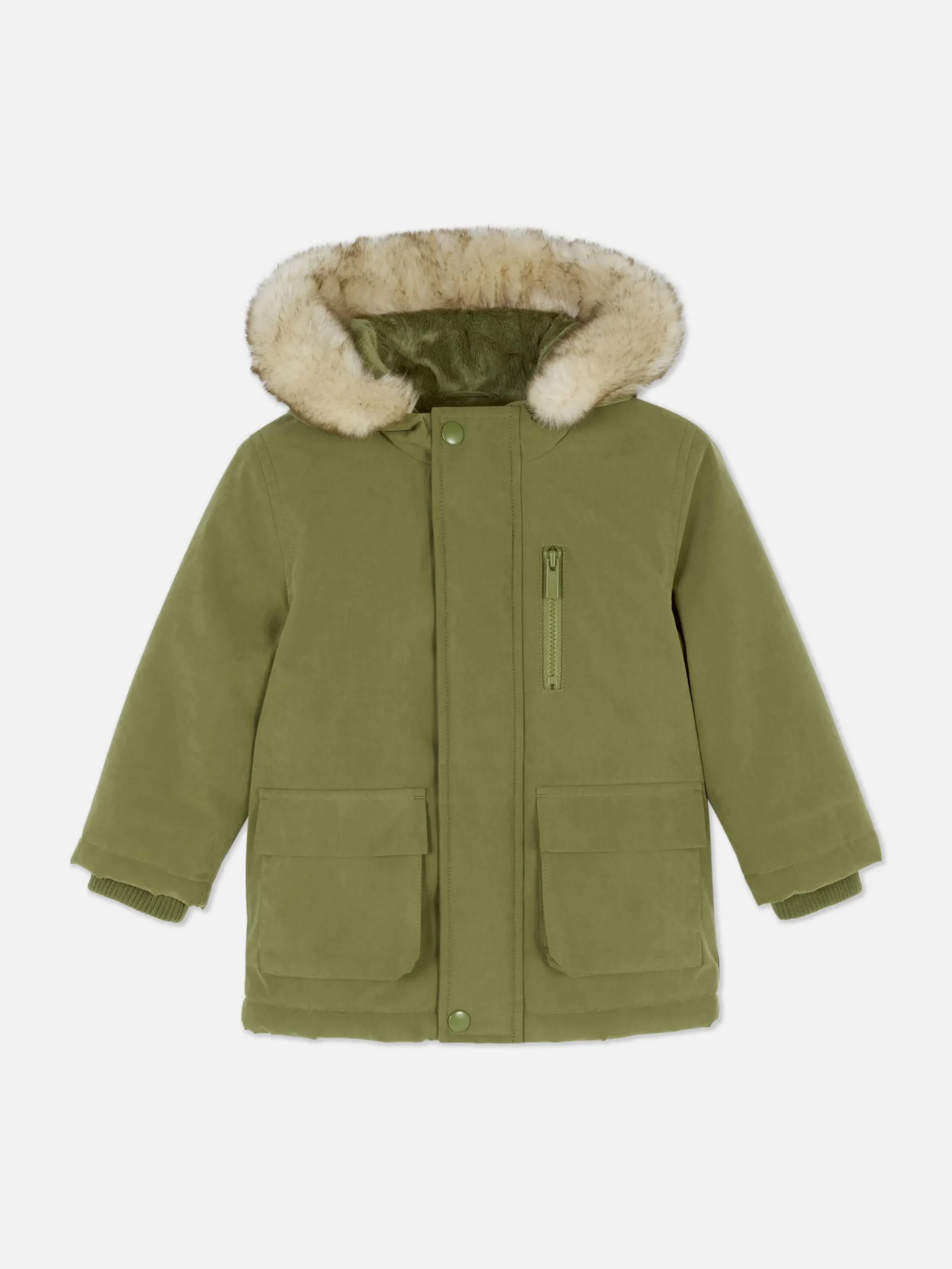 Faux Fur Hooded Parka