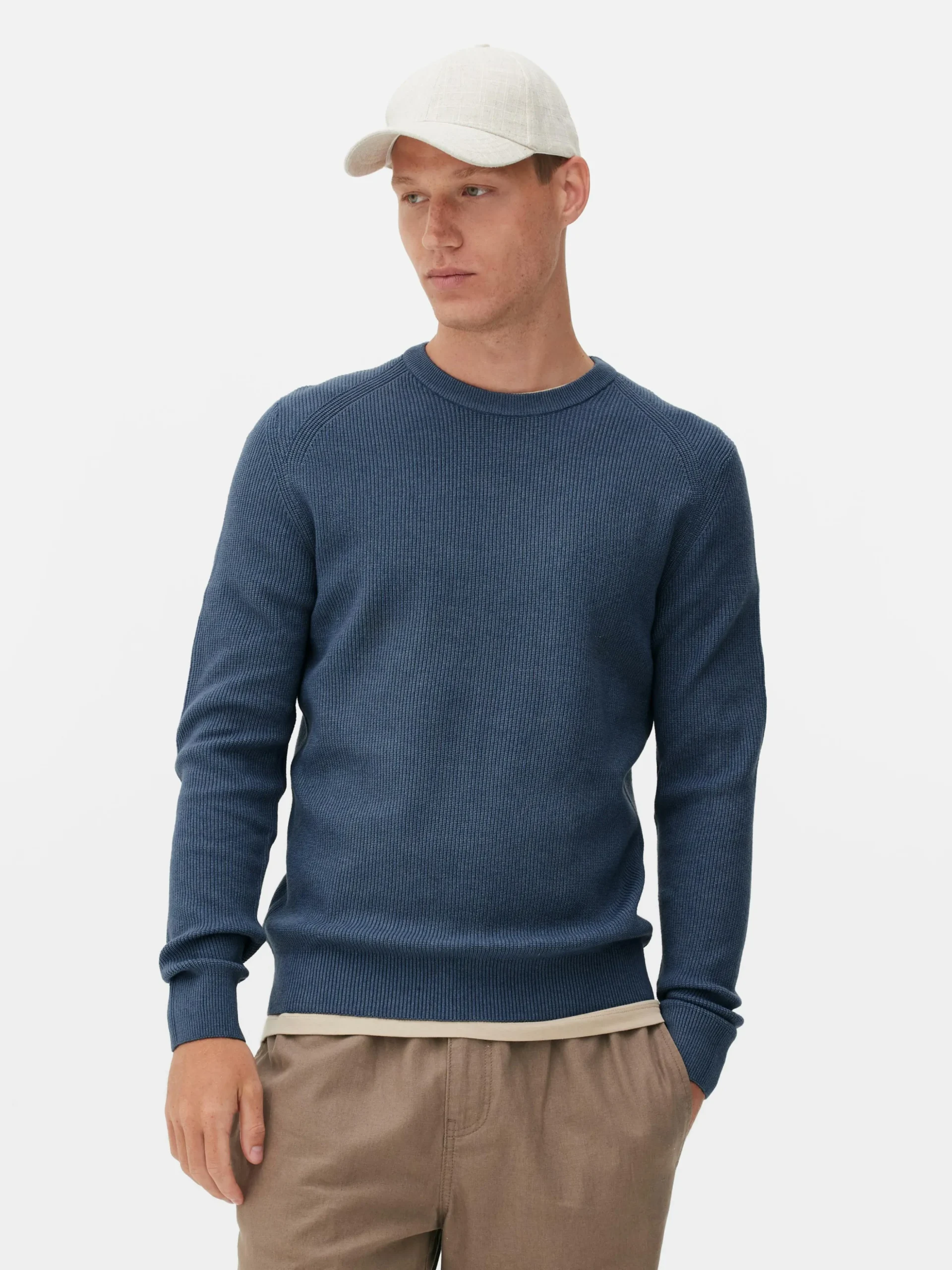Ribbed Crew Neck Sweater
