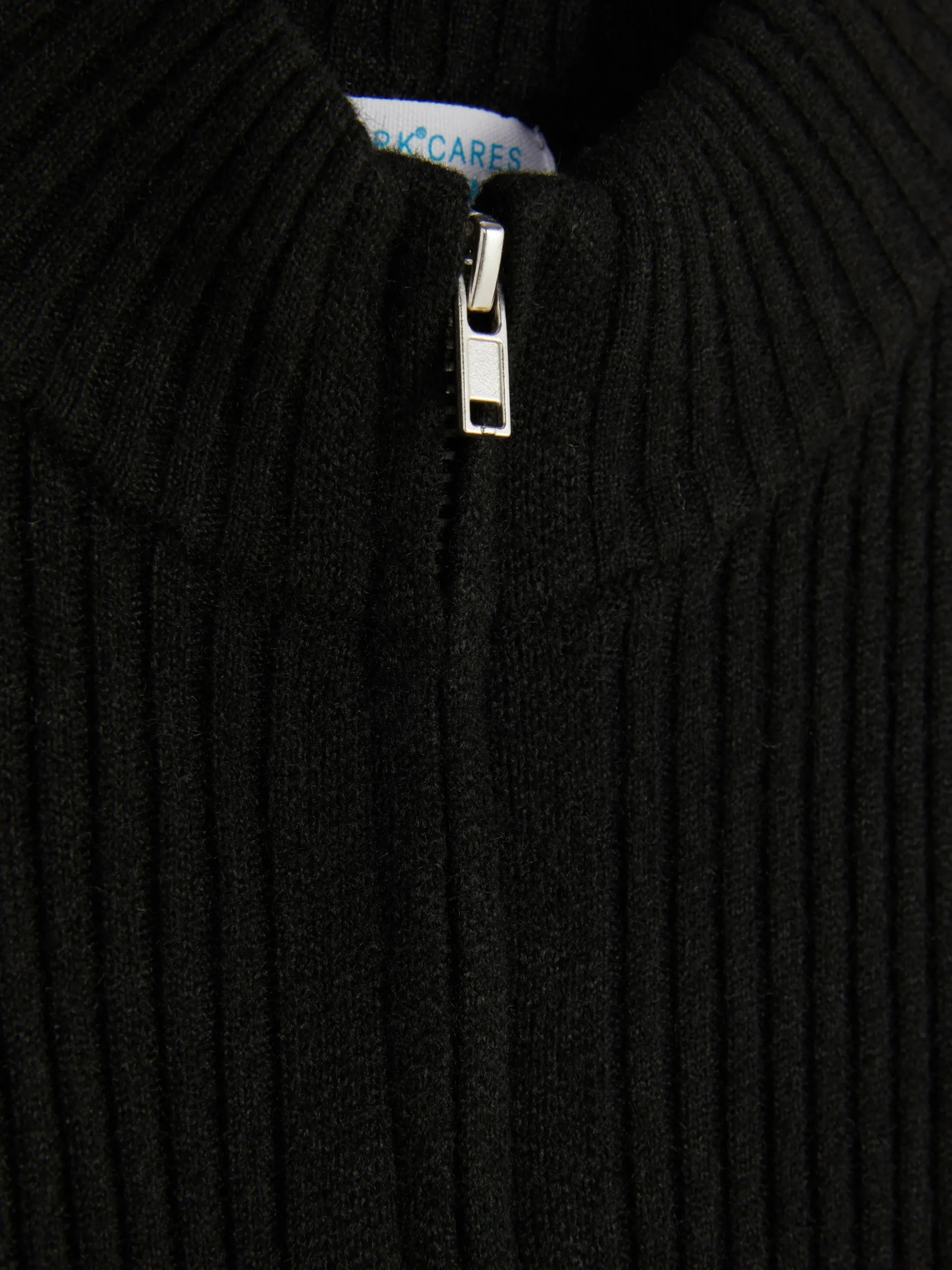 Ribbed Zip Cardigan