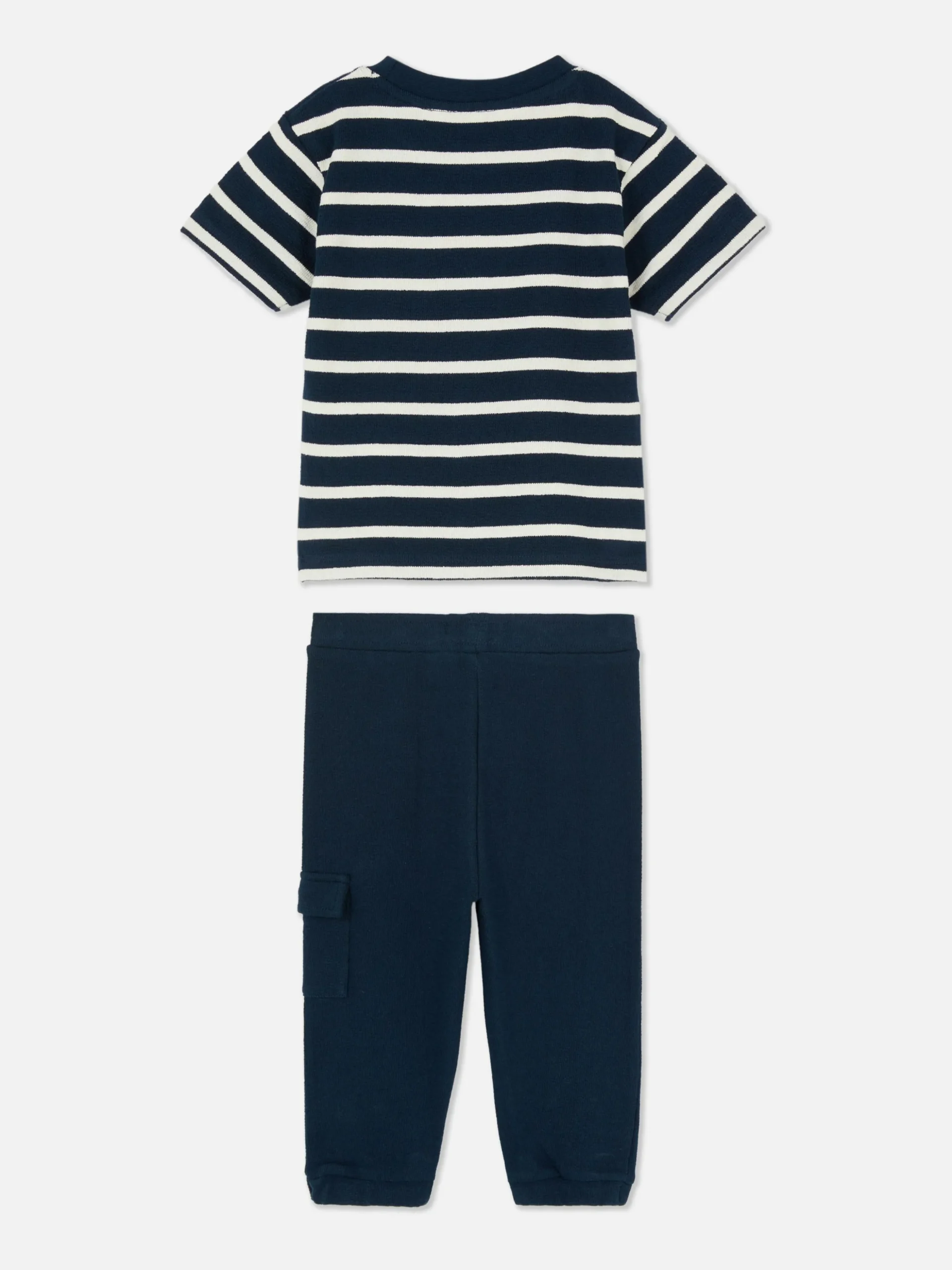 Stripe T-Shirt And Cuffed Joggers Set