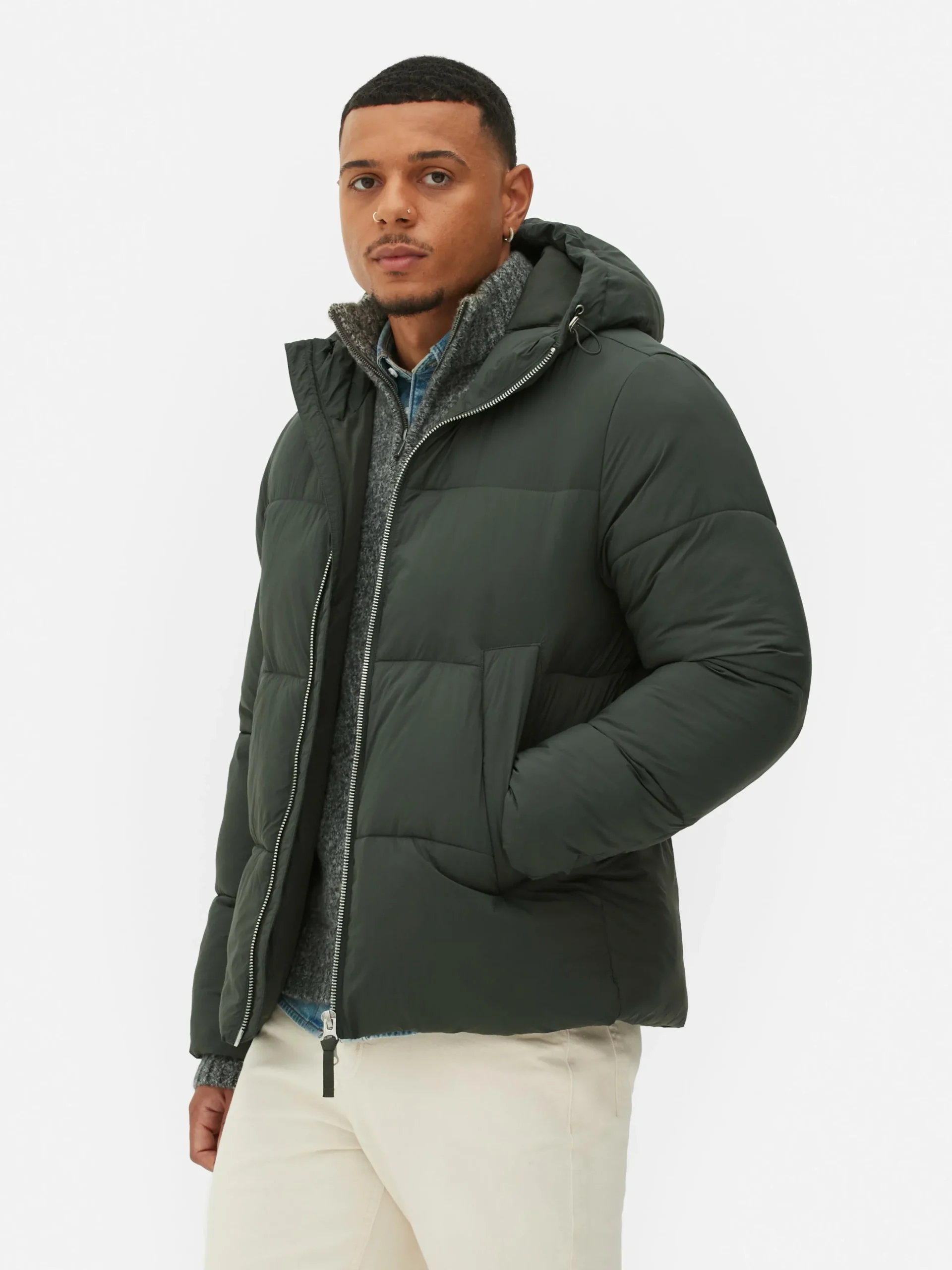 Two-Way Zip Puffer Jacket